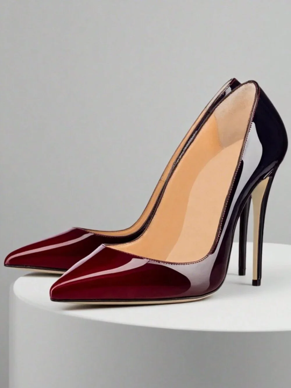 Black Sexy Women's Plain Stiletto Point Toe Court Pumps